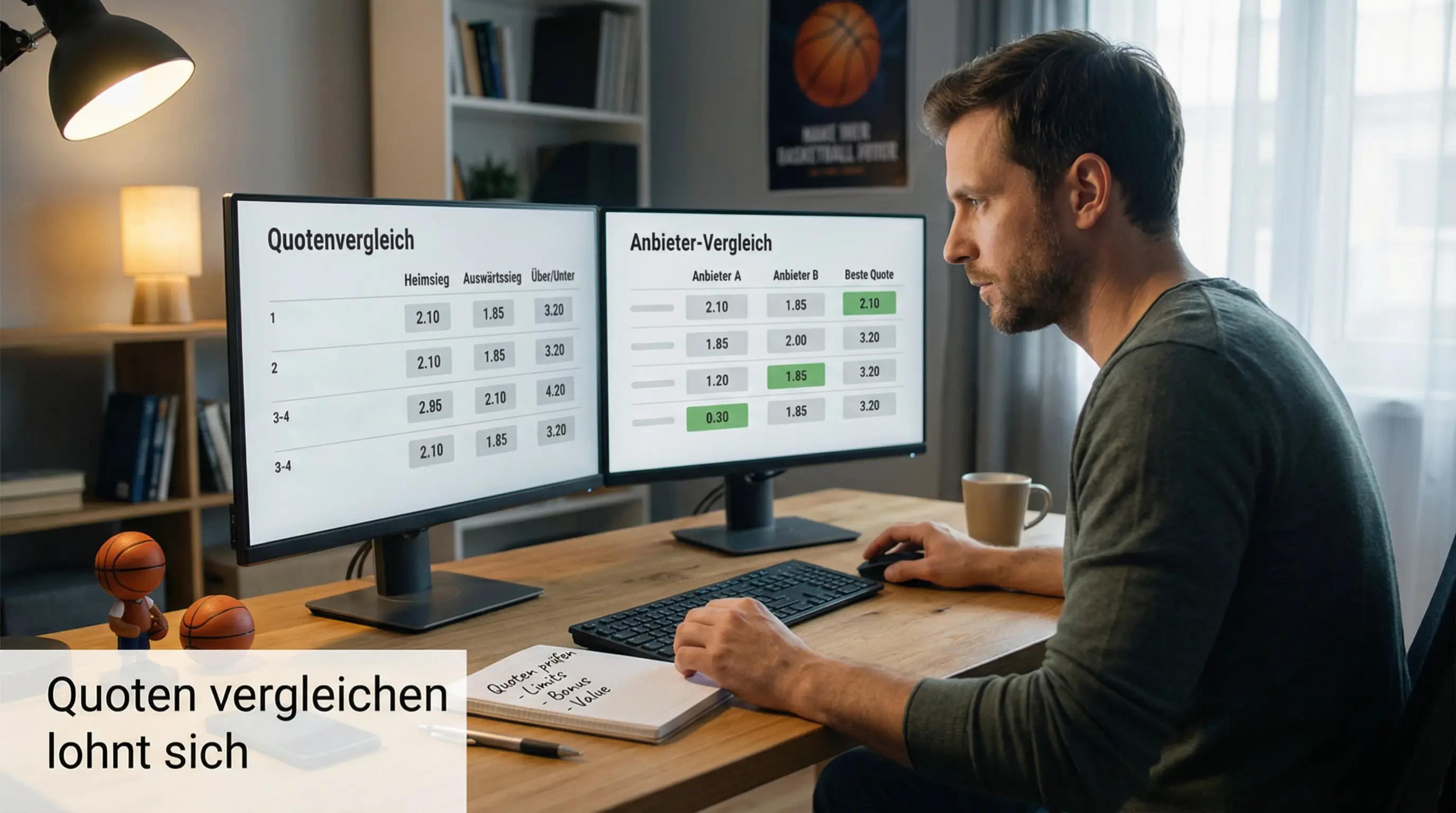 Basketball Quoten Vergleich für Sportwetten