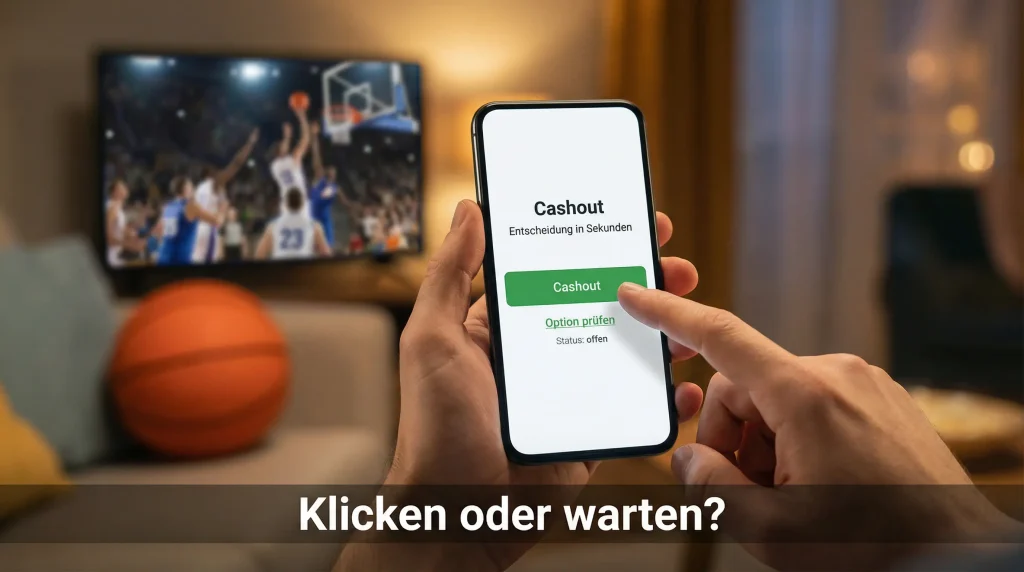 Cashout-Funktion bei Basketball-Wetten: Wann sich vorzeitiges Auszahlen lohnt, Teilcashout-Strategien und Anbietervergleich für Cashout-Optionen.